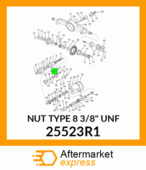 NUT TYPE 8 3/8" UNF 25523R1