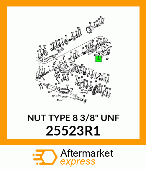 NUT TYPE 8 3/8" UNF 25523R1