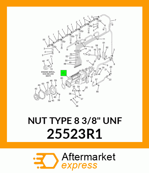 NUT TYPE 8 3/8" UNF 25523R1