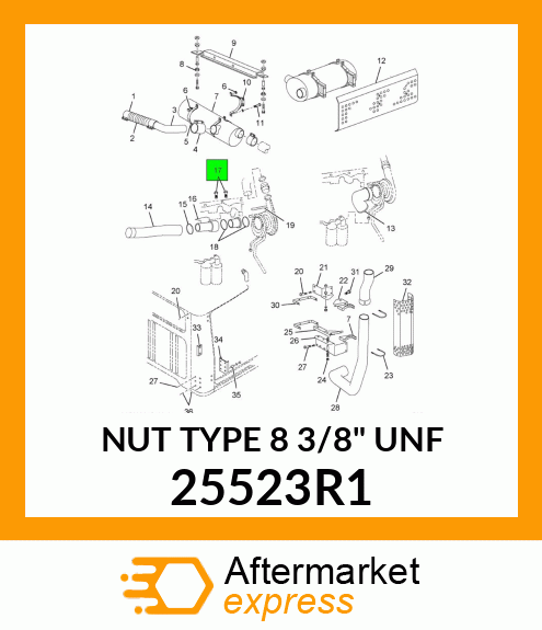 NUT TYPE 8 3/8" UNF 25523R1