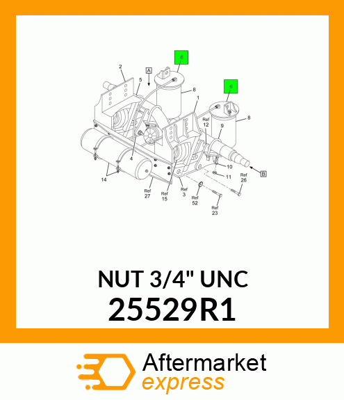 NUT 3/4" UNC 25529R1