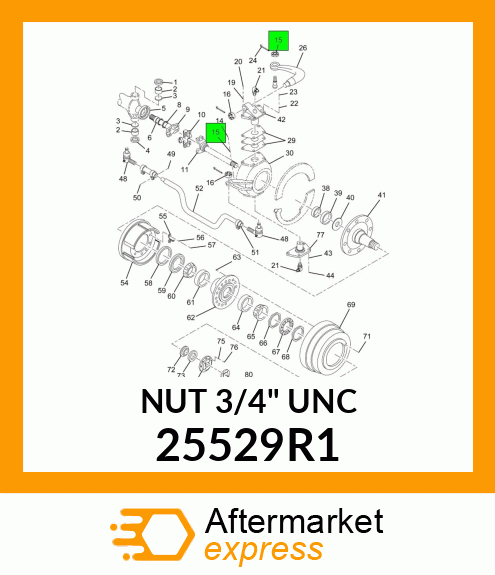 NUT 3/4" UNC 25529R1