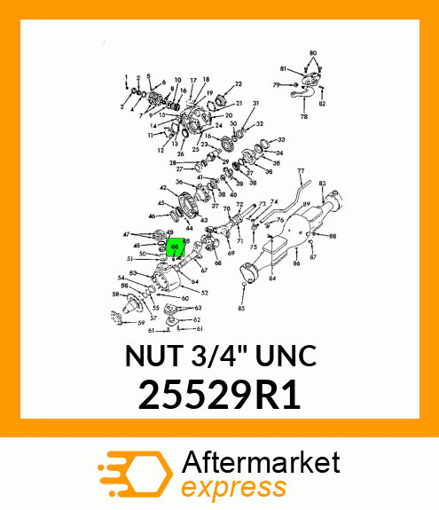 NUT 3/4" UNC 25529R1