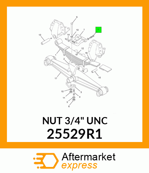 NUT 3/4" UNC 25529R1