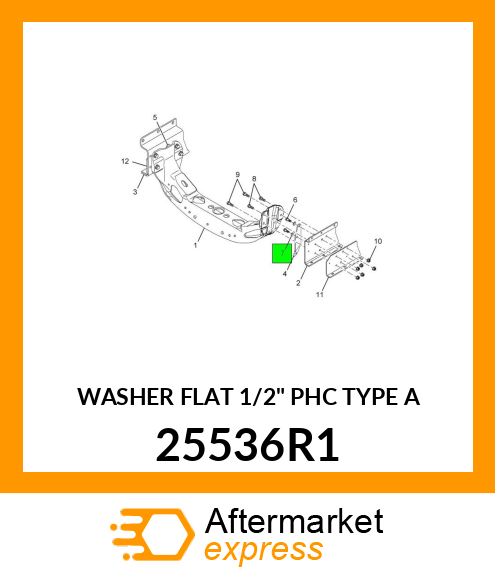 WASHER FLAT 1/2" PHC TYPE A 25536R1