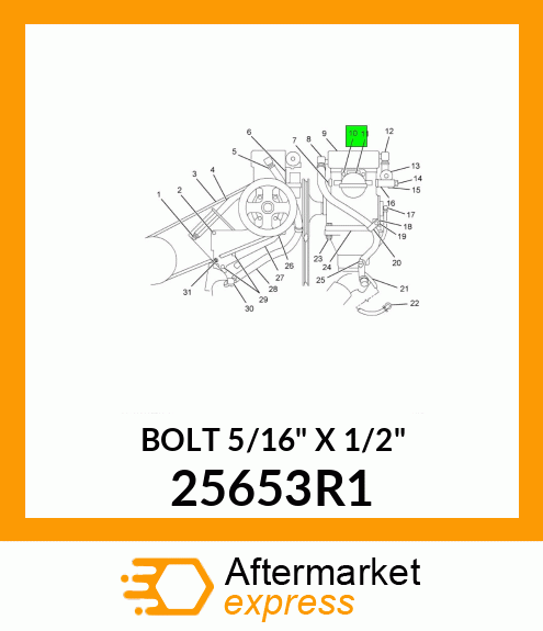BOLT 5/16" X 1/2" 25653R1
