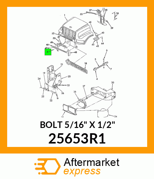 BOLT 5/16" X 1/2" 25653R1