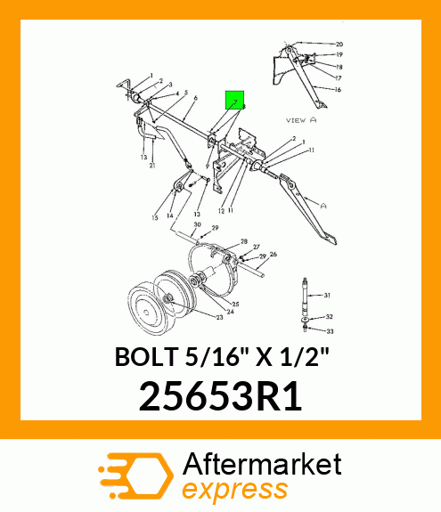 BOLT 5/16" X 1/2" 25653R1
