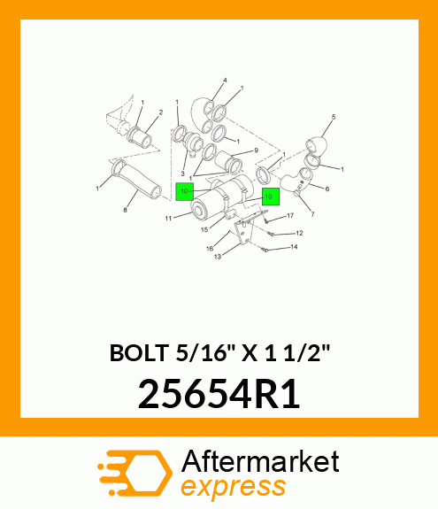 BOLT 5/16" X 1 1/2" 25654R1