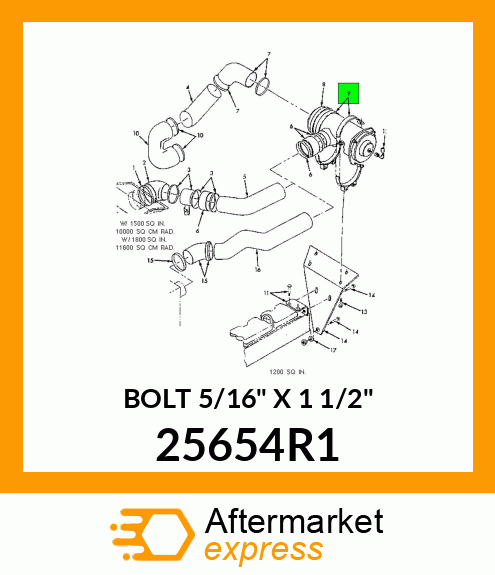 BOLT 5/16" X 1 1/2" 25654R1