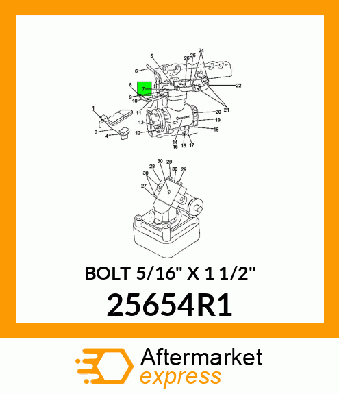 BOLT 5/16" X 1 1/2" 25654R1