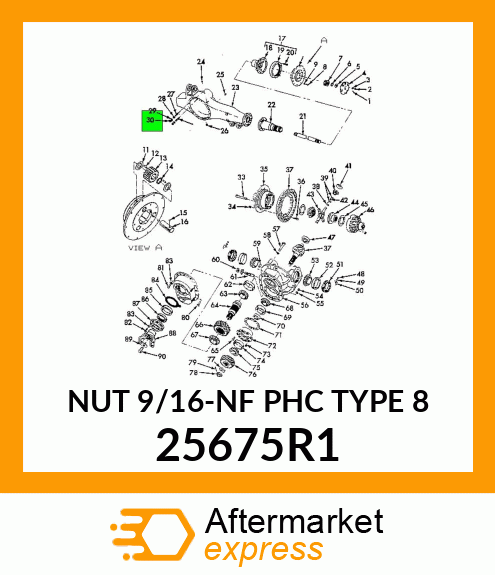 NUT 9/16-NF PHC TYPE 8 25675R1