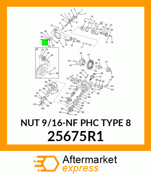 NUT 9/16-NF PHC TYPE 8 25675R1