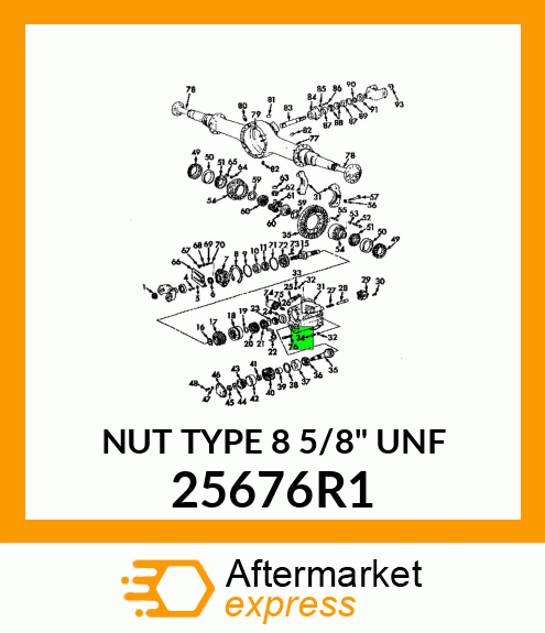 NUT TYPE 8 5/8" UNF 25676R1