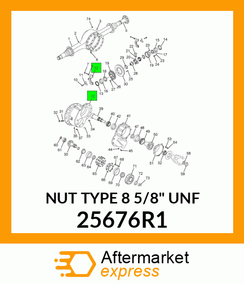 NUT TYPE 8 5/8" UNF 25676R1