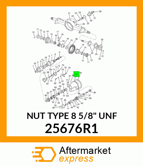 NUT TYPE 8 5/8" UNF 25676R1