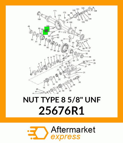 NUT TYPE 8 5/8" UNF 25676R1