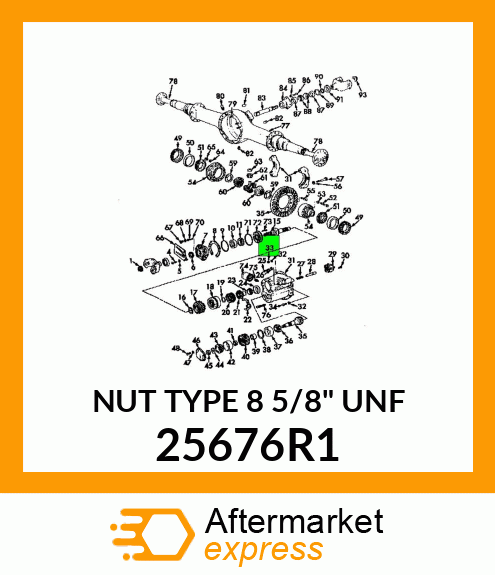 NUT TYPE 8 5/8" UNF 25676R1