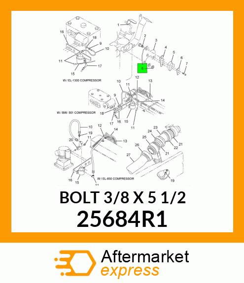 BOLT 3/8" X 5 1/2" 25684R1