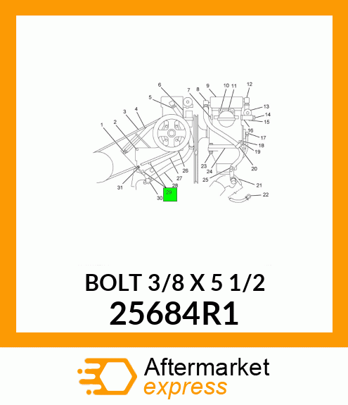 BOLT 3/8" X 5 1/2" 25684R1