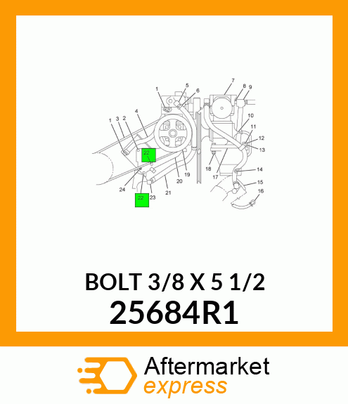 BOLT 3/8" X 5 1/2" 25684R1