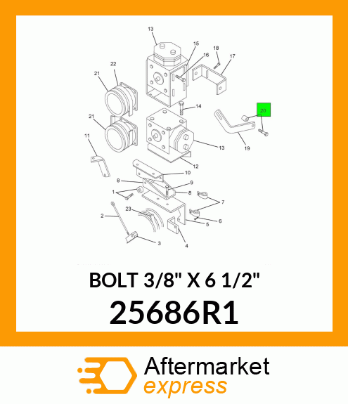 BOLT 3/8" X 6 1/2" 25686R1