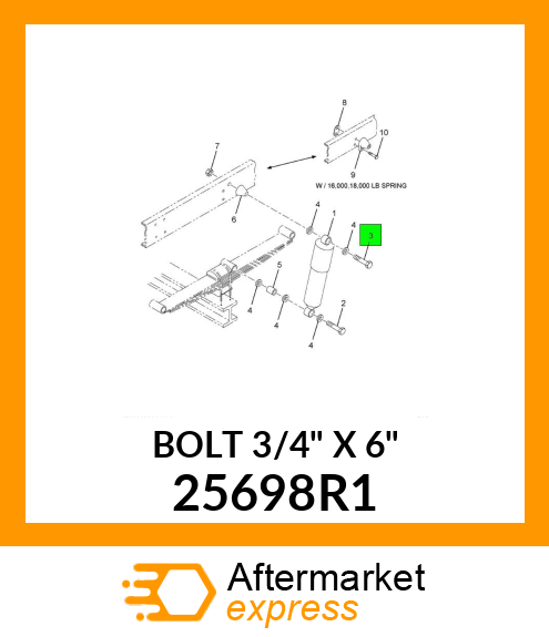 BOLT 3/4" X 6" 25698R1