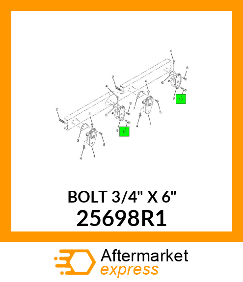 BOLT 3/4" X 6" 25698R1