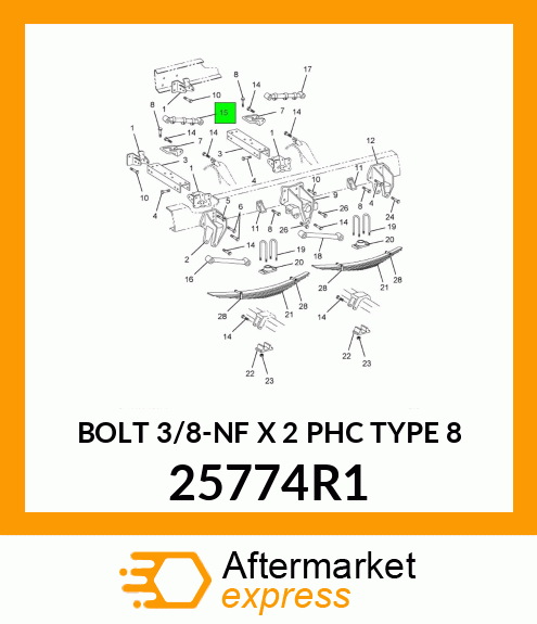 BOLT 3/8-NF X 2 PHC TYPE 8 25774R1