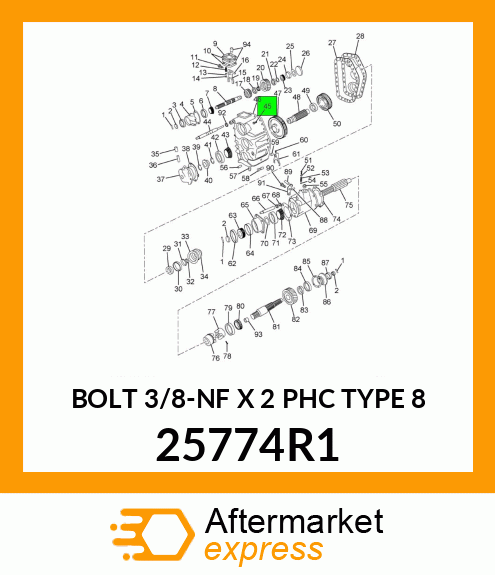 BOLT 3/8-NF X 2 PHC TYPE 8 25774R1