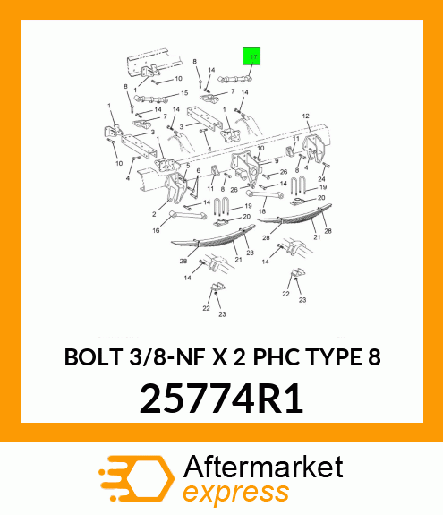 BOLT 3/8-NF X 2 PHC TYPE 8 25774R1