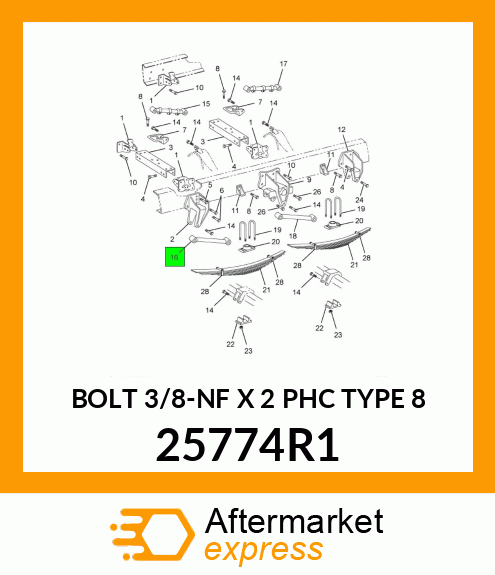 BOLT 3/8-NF X 2 PHC TYPE 8 25774R1