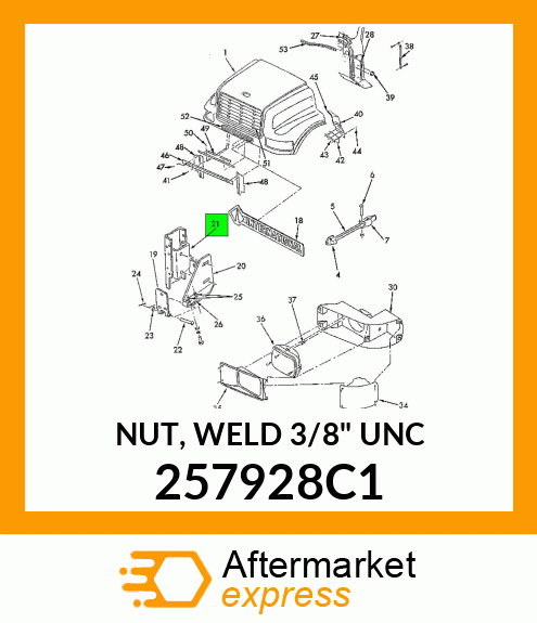 NUT, WELD 3/8" UNC 257928C1