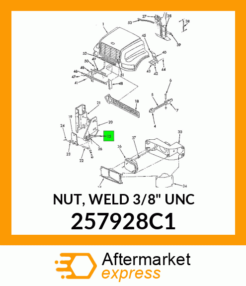 NUT, WELD 3/8" UNC 257928C1