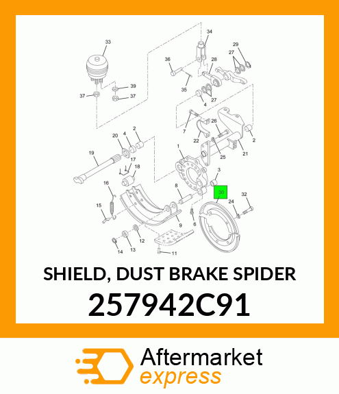 SHIELD, DUST BRAKE SPIDER 257942C91