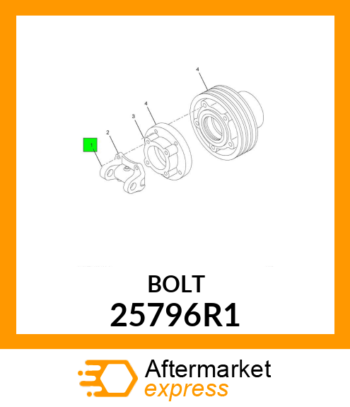 BOLT 7/16" X 1" 25796R1