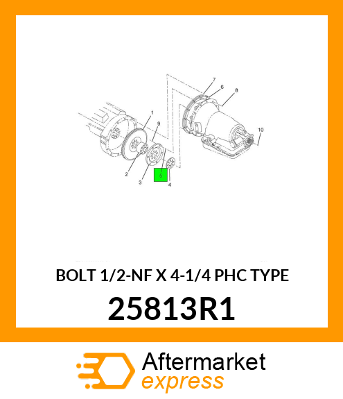 BOLT 1/2-NF X 4-1/4 PHC TYPE 25813R1