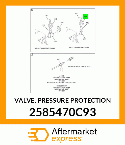 VALVE, PRESSURE PROTECTION 2585470C93