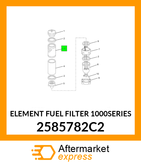 ELEMENT FUEL FILTER 1000SERIES 2585782C2