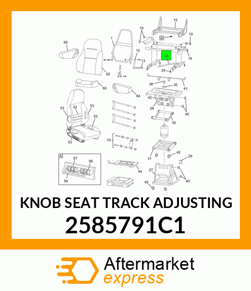 KNOB SEAT TRACK ADJUSTING 2585791C1