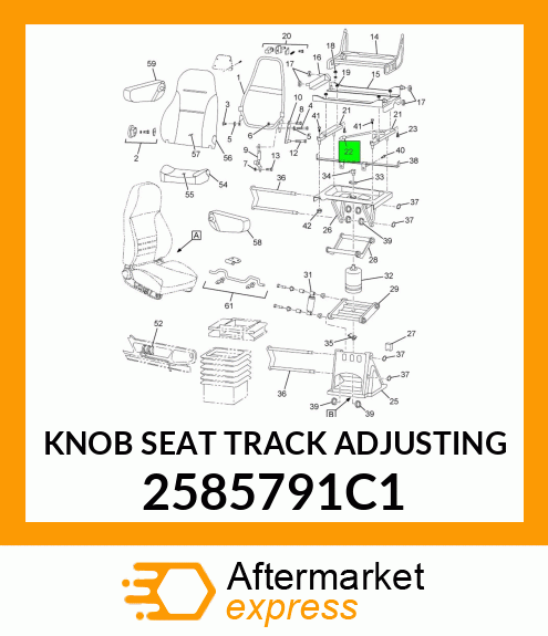 KNOB SEAT TRACK ADJUSTING 2585791C1