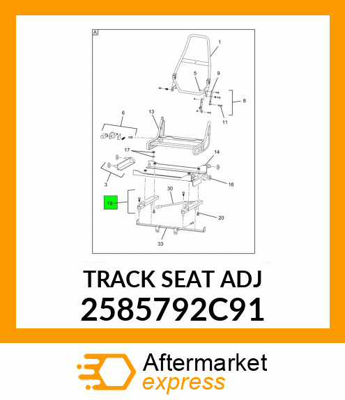 TRACK SEAT ADJ 2585792C91