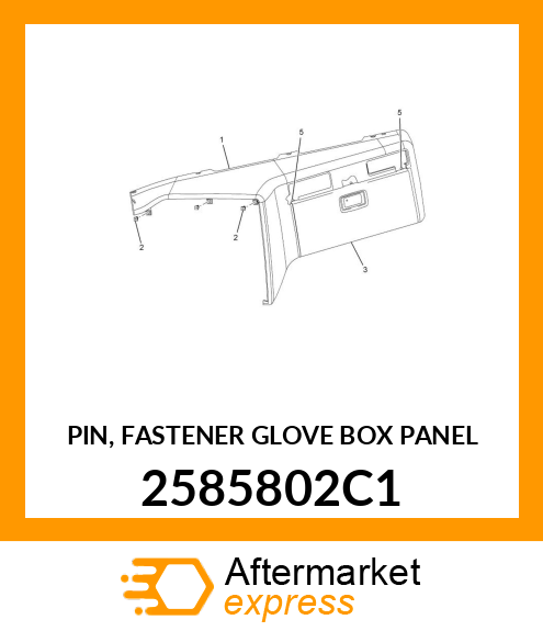 PIN, FASTENER GLOVE BOX PANEL 2585802C1