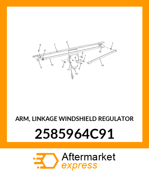 ARM, LINKAGE WINDSHIELD REGULATOR 2585964C91