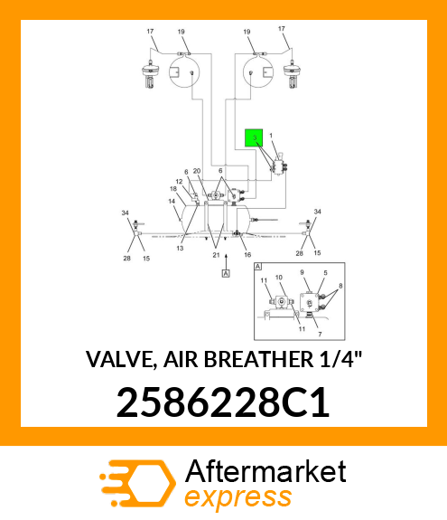 VALVE, AIR BREATHER 1/4" 2586228C1