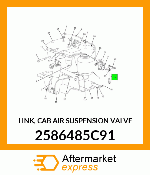 LINK, CAB AIR SUSPENSION VALVE 2586485C91