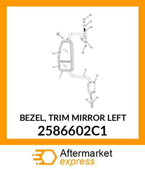 BEZEL, TRIM MIRROR LEFT 2586602C1