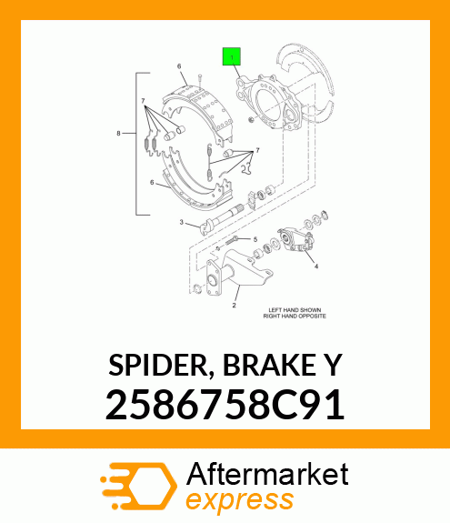 SPIDER, BRAKE Y 2586758C91