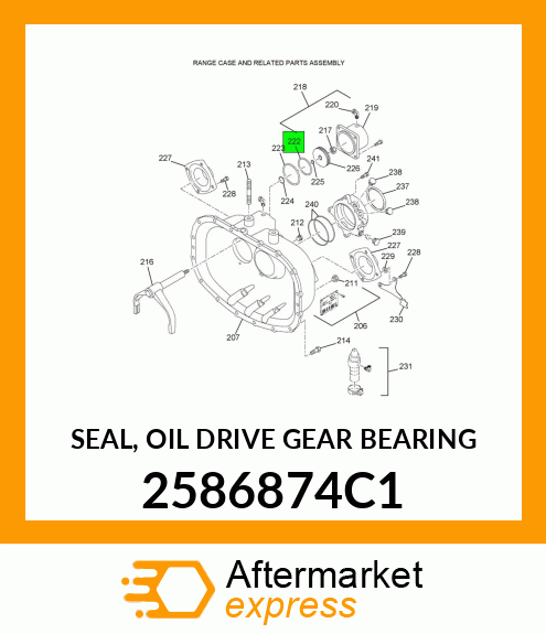 SEAL, OIL DRIVE GEAR BEARING 2586874C1