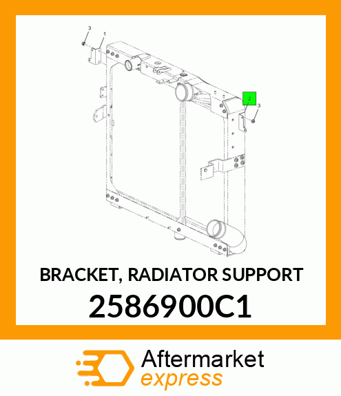 BRACKET, RADIATOR SUPPORT 2586900C1